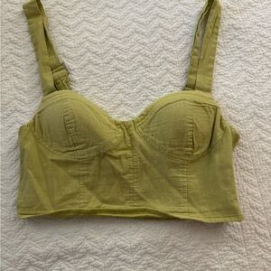 Olive Green Women's Bustier Top